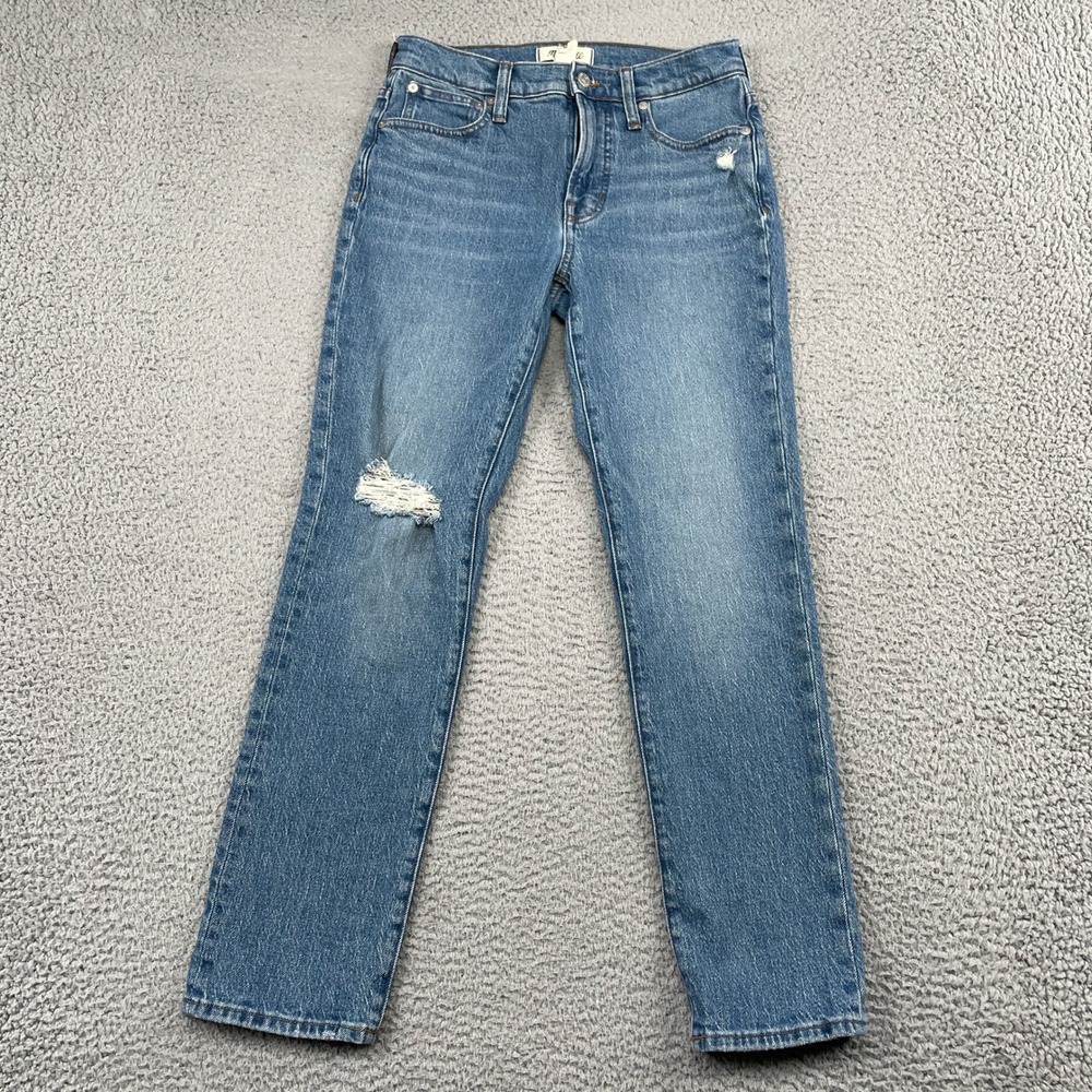 Madewell Jeans Women 25 Blue Mid-Rise Perfect Vintage Distressed  Denim